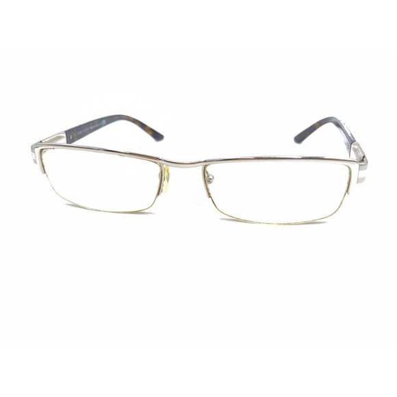 Prada VPR 67L 1BC-1O1 Silver Half Rim Eyeglasses Frames 53-17 140 Italy Designer - Picture 8 of 12